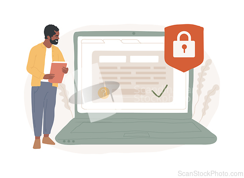 Image of Privacy policy isolated concept vector illustration.