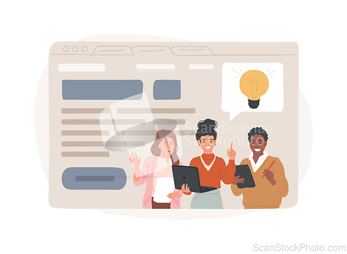 Image of About us isolated concept vector illustration.