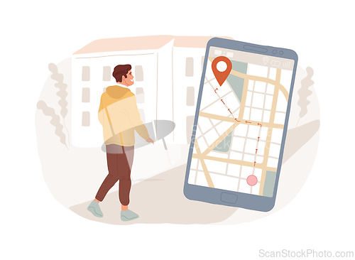 Image of Get directions isolated concept vector illustration.
