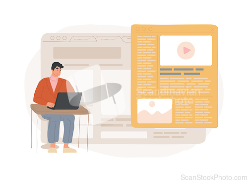 Image of Blog articles isolated concept vector illustration.