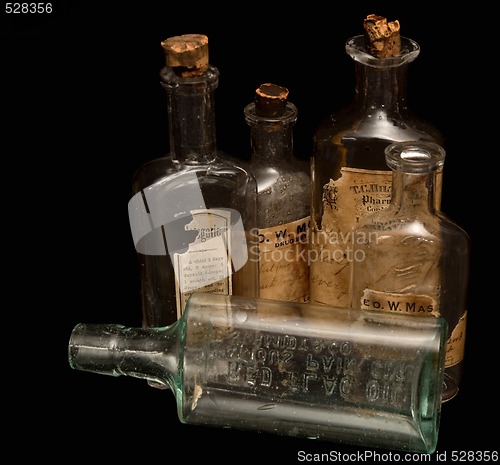 Image of Antique Prescription Medicine Bottles