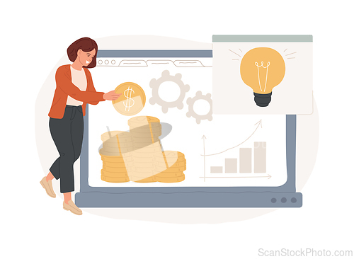 Image of Sponsoring isolated concept vector illustration.