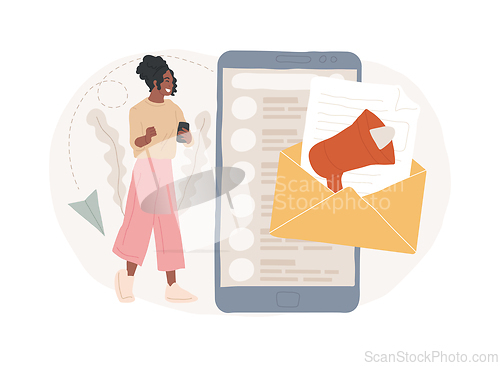 Image of Newsletter isolated concept vector illustration.