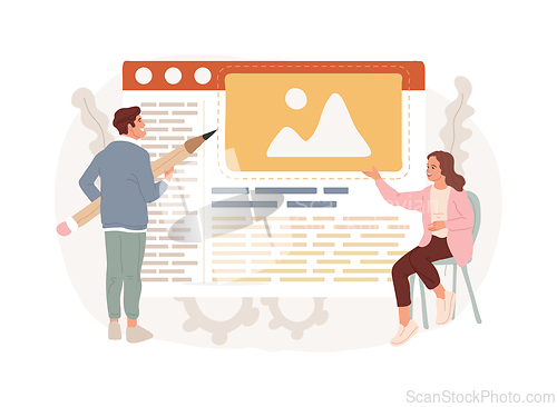 Image of Blog articles isolated concept vector illustration.