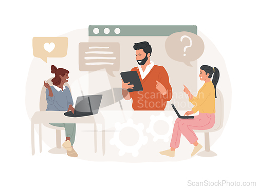 Image of Discussion isolated concept vector illustration.