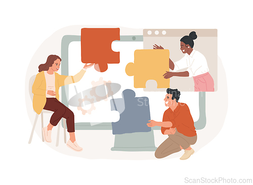 Image of Collaboration isolated concept vector illustration.