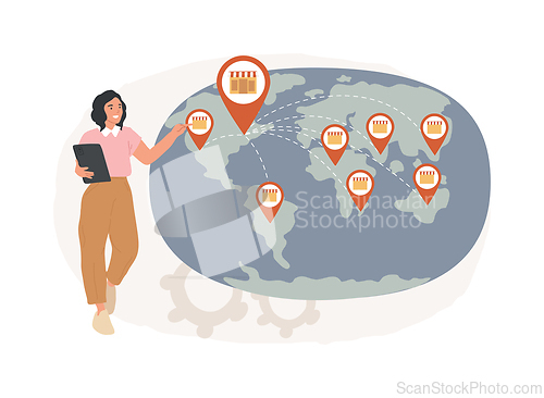 Image of Franchising isolated concept vector illustration.