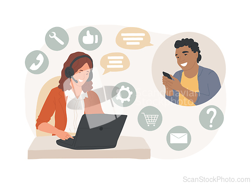 Image of Customer care isolated concept vector illustration.