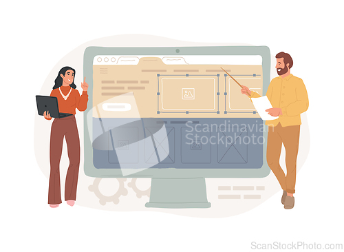 Image of Wireframe isolated concept vector illustration.