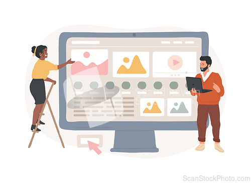 Image of Interface design isolated concept vector illustration.