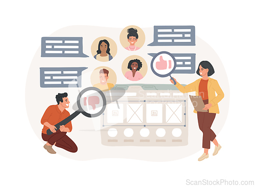 Image of User research isolated concept vector illustration.