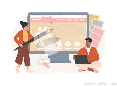 Image of Layout isolated concept vector illustration.
