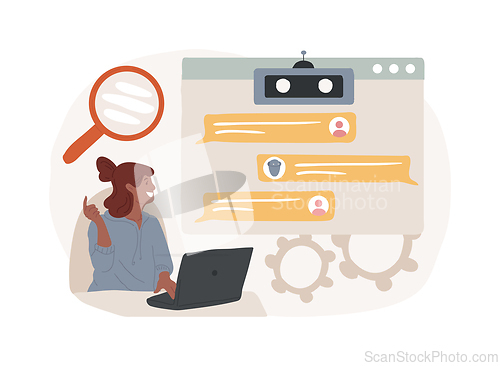 Image of Customer self-service isolated concept vector illustration.