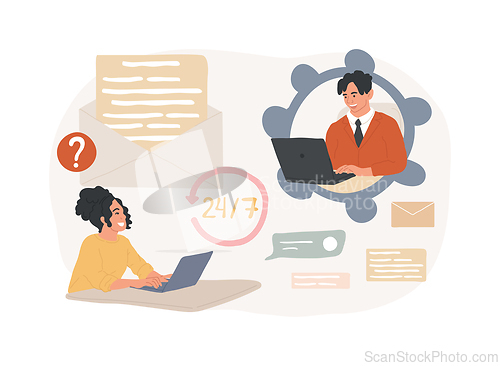 Image of Get in touch isolated concept vector illustration.