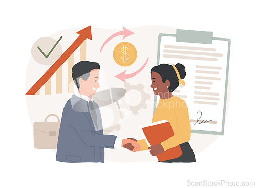 Image of Business-to-business sales isolated concept vector illustration.