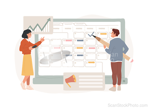 Image of Campaign planning isolated concept vector illustration.