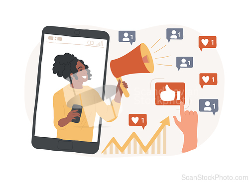 Image of Cross-posting isolated concept vector illustration.