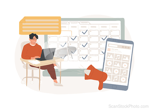 Image of Regular blog posts isolated concept vector illustration.