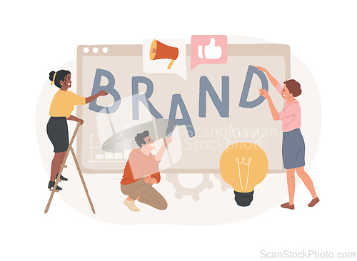 Image of Brand name isolated concept vector illustration.