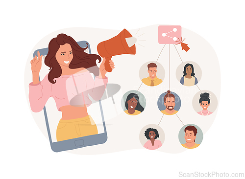 Image of Referral program isolated concept vector illustration.