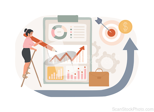 Image of Sales plan for business isolated concept vector illustration.