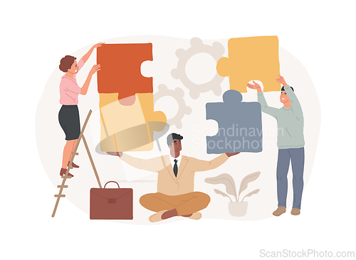 Image of Collaboration isolated concept vector illustration.