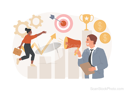 Image of Business coaching isolated concept vector illustration.