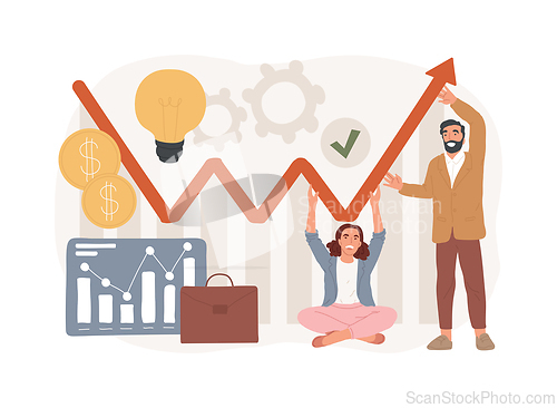 Image of Crisis management isolated concept vector illustration.