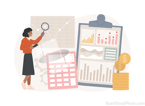 Image of Audit service isolated concept vector illustration.