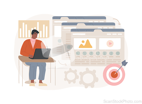 Image of Copy optimization isolated concept vector illustration.