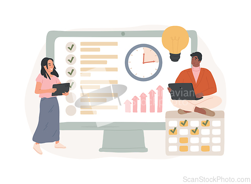 Image of Project planning isolated concept vector illustration.