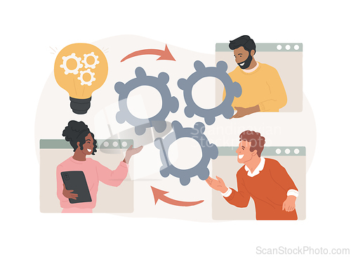 Image of Cooperation isolated concept vector illustration.