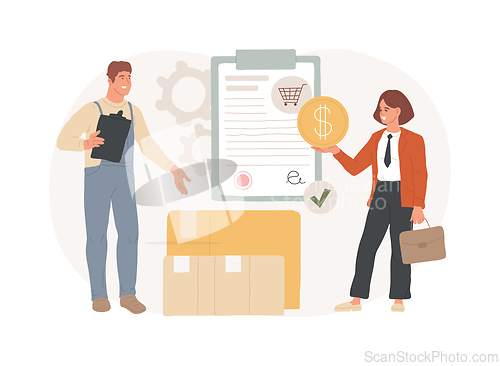Image of Dealership isolated concept vector illustration.