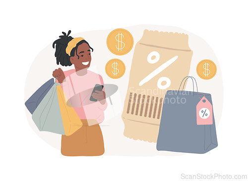 Image of Rebate program isolated concept vector illustration.