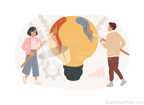 Image of Creative idea isolated concept vector illustration.