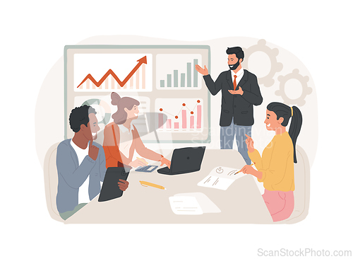 Image of Business briefing isolated concept vector illustration.