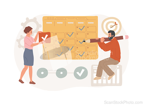 Image of Planning isolated concept vector illustration.