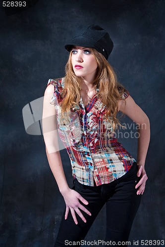 Image of Cute girl with hat