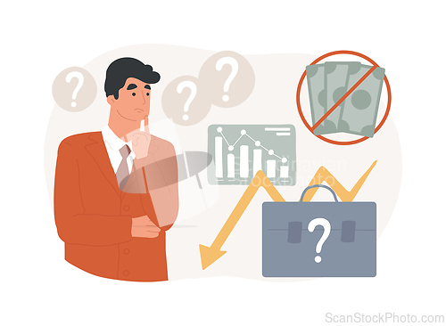 Image of Unemployment isolated concept vector illustration.