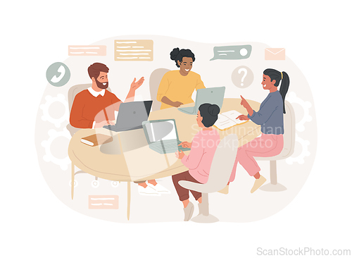 Image of Meeting isolated concept vector illustration.