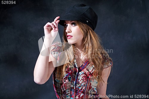 Image of Mysterious girl with hat