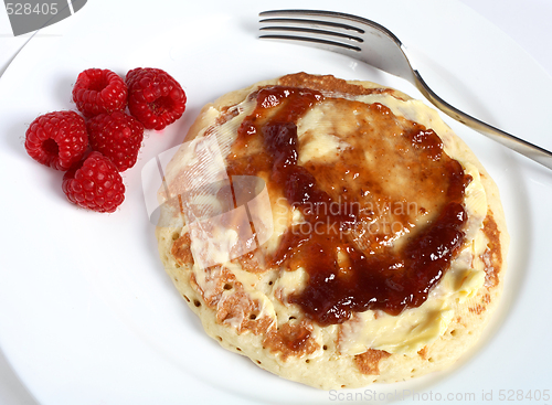 Image of Scotch pancake with jam