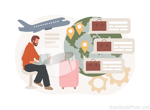 Image of Expat work isolated concept vector illustration.
