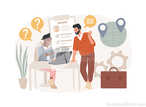 Image of Internship isolated concept vector illustration.
