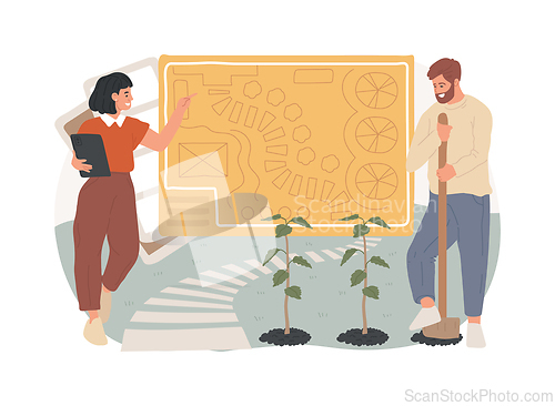 Image of Landscape design isolated concept vector illustration.