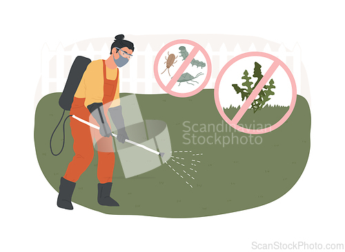 Image of Weed control isolated concept vector illustration.