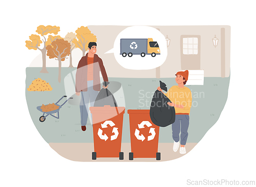 Image of Junk removal isolated concept vector illustration.