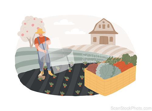 Image of Harvesting isolated concept vector illustration.