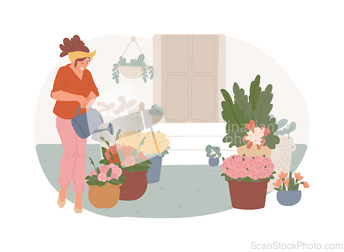 Image of Seasonal planters isolated concept vector illustration.