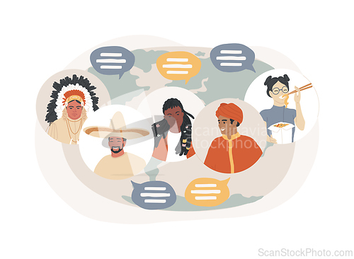 Image of Ethnicity isolated concept vector illustration.